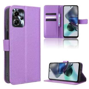 For Motorola Moto G13 / G23 4G Diamond Texture Leather Phone Case(Purple)