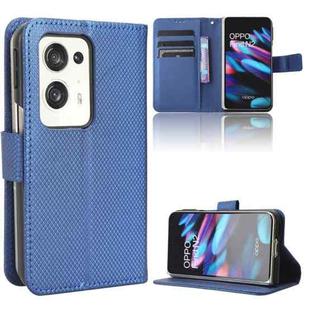 For OPPO Find N2 Diamond Texture Leather Phone Case(Blue)