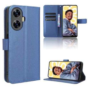For Realme C55 4G Diamond Texture Leather Phone Case(Blue)