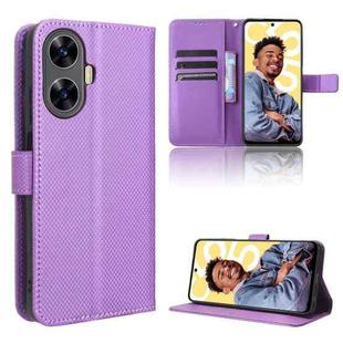 For Realme C55 4G Diamond Texture Leather Phone Case(Purple)