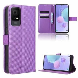 For TCL 408 Diamond Texture Leather Phone Case(Purple)