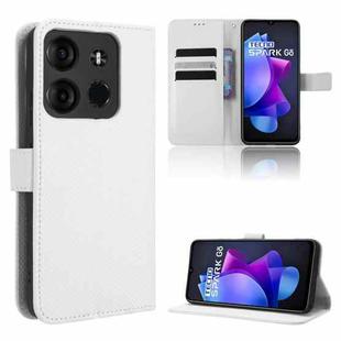 For Tecno Spark Go 2023 Diamond Texture Leather Phone Case(White)