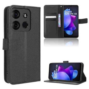 For Tecno Spark Go 2023 Diamond Texture Leather Phone Case(Black)