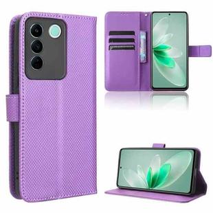 For vivo V27e / S16e Diamond Texture Leather Phone Case(Purple)