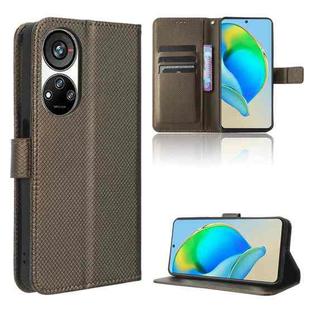 For ZTE Blade V40s Diamond Texture Leather Phone Case(Brown)