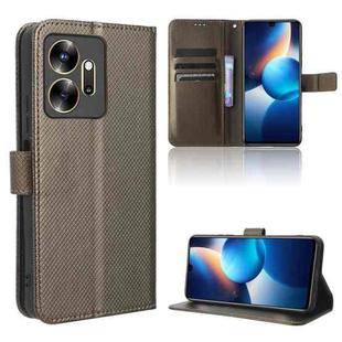 For Infinix Zero 20 X6821 Diamond Texture Leather Phone Case(Brown)