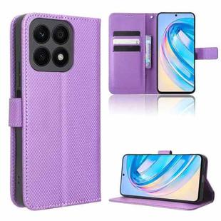 For Honor X8a Diamond Texture Leather Phone Case(Purple)