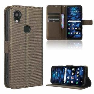 For Kyocera Digno SX3 KYG02 Diamond Texture Leather Phone Case(Brown)