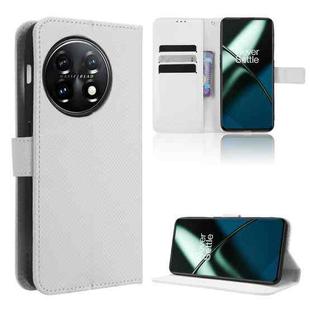 For OnePlus 11R / Ace 2 Diamond Texture Leather Phone Case(White)