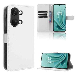 For OnePlus Ace 2V Diamond Texture Leather Phone Case(White)