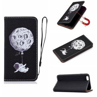 For iPhone 6 Plus 3D Painting Horizontal Flip Leather Case with Holder & Card Slot & Wallet & Lanyard(Spaceman)