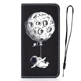 For iPhone 8 Plus 3D Painting Horizontal Flip Leather Case with Holder & Card Slot & Wallet & Lanyard(Spaceman)