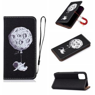 For iPhone 11 Pro 3D Painting Horizontal Flip Leather Case with Holder & Card Slot & Wallet & Lanyard(Spaceman)