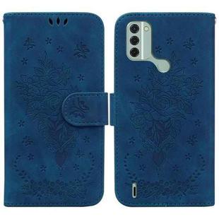 For Nokia C31 Butterfly Rose Embossed Leather Phone Case(Blue)