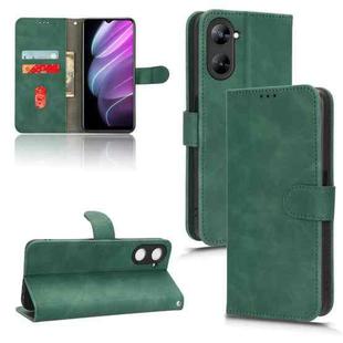 For Realme V30 / V30T Skin Feel Magnetic Flip Leather Phone Case(Green)