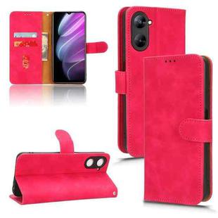 For Realme V30 / V30T Skin Feel Magnetic Flip Leather Phone Case(Rose Red)