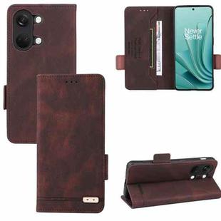 For OnePlus Ace 2V Magnetic Clasp Leather Phone Case(Brown)