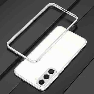 For Samsung Galaxy S23 5G Aurora Series Lens Protector + Metal Frame Phone Case(Silver)