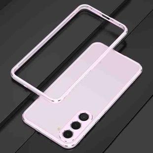 For Samsung Galaxy S23 5G Aurora Series Lens Protector + Metal Frame Phone Case(Purple Silver)