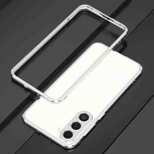 For Samsung Galaxy S23+ 5G Aurora Series Lens Protector + Metal Frame Phone Case(Silver)