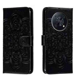 For Huawei Enjoy 50 Pro Sun Mandala Embossing Pattern Phone Leather Case(Black)