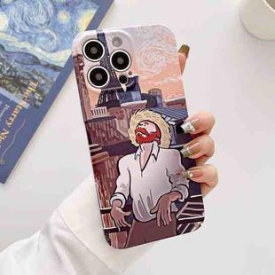 For iPhone 14 Plus Precise Hole Oil Painting Glossy PC Phone Case(Tower)