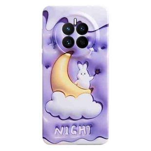 For Huawei Mate 50 Stereo Vision Pattern PC Phone Case(Moon Rabbit)