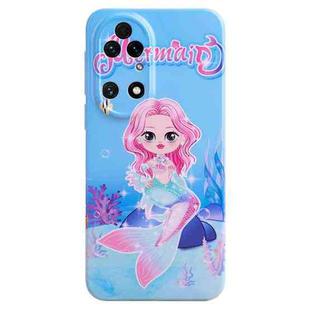 For Huawei P50 Stereo Vision Pattern PC Phone Case(Blue Mermaid)