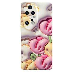 For Huawei P50 Pro Stereo Vision Pattern PC Phone Case(Tulips)