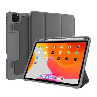 For iPad Pro 11 2022 / 2021 / 2020 Mutural Horizontal Flip Leather Tablet Case with Holder & Pen Slot(Grey)