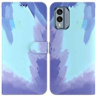 For Nokia X30 Watercolor Pattern Flip Leather Phone Case(Winter Snow)