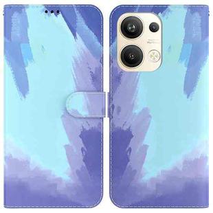 For OPPO Reno9 Pro+ Watercolor Pattern Flip Leather Phone Case(Winter Snow)