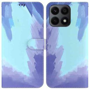 For Honor X8a Watercolor Pattern Flip Leather Phone Case(Winter Snow)