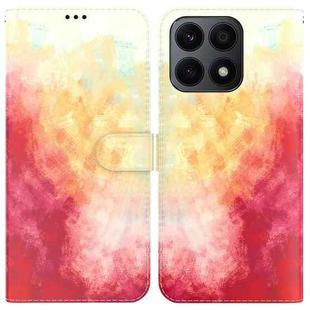 For Honor X8a Watercolor Pattern Flip Leather Phone Case(Spring Cherry)
