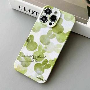 For iPhone 12 Precise Hole Glossy PC Phone Case(Summer Rabbit)