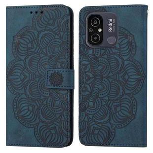 For Xiaomi Redmi 12C Mandala Embossed Flip Leather Phone Case(Blue)