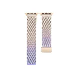 Milan Fold Buckle Metal Watch Band For Apple Watch Series 8&7 41mm / SE 2&6&SE&5&4 40mm / 3&2&1 38mm (Light Purple)