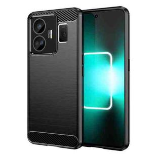 For Realme GT Neo 5 Brushed Texture Carbon Fiber TPU Phone Case(Black)