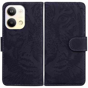 For OPPO Reno9 Pro Tiger Embossing Pattern Flip Leather Phone Case(Black)