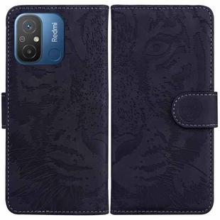 For Xiaomi Redmi 12C / 11A Tiger Embossing Pattern Flip Leather Phone Case(Black)