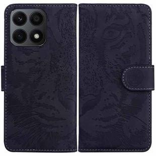 For Honor X8a Tiger Embossing Pattern Flip Leather Phone Case(Black)