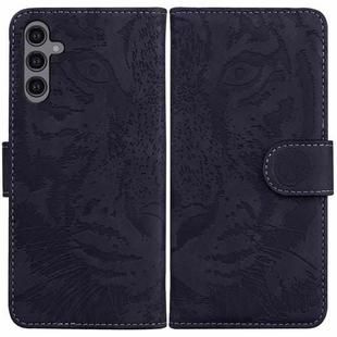 For Samsung Galaxy A24 4G Tiger Embossing Pattern Flip Leather Phone Case(Black)