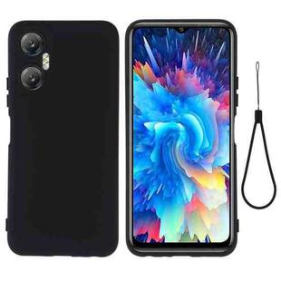 For Infinix Hot 20 5G Pure Color Liquid Silicone Shockproof Phone Case(Black)