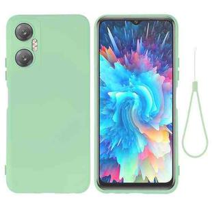 For Infinix Hot 20 5G Pure Color Liquid Silicone Shockproof Phone Case(Green)