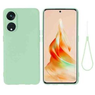 For OPPO Reno8 T 5G / A1 Pro Pure Color Liquid Silicone Shockproof Phone Case(Green)