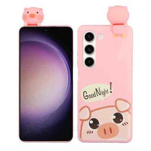 For Samsung Galaxy S23 5G Shockproof Cartoon TPU Phone Case(Cute Pig)