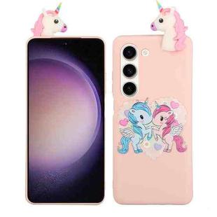 For Samsung Galaxy S23+ 5G Shockproof Cartoon TPU Phone Case(Love Unicorn)