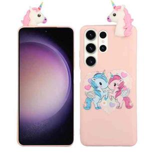For Samsung Galaxy S23 Ultra 5G Shockproof Cartoon TPU Phone Case(Love Unicorn)