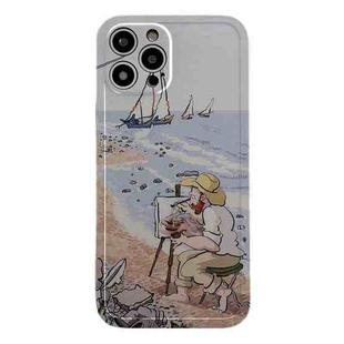 For iPhone 12 Pro Max Electroplating Phone Case(Painting)