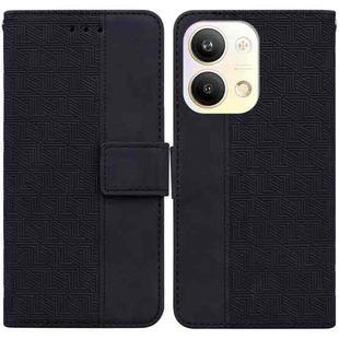 For OPPO Reno9 Pro Geometric Embossed Leather Phone Case(Black)